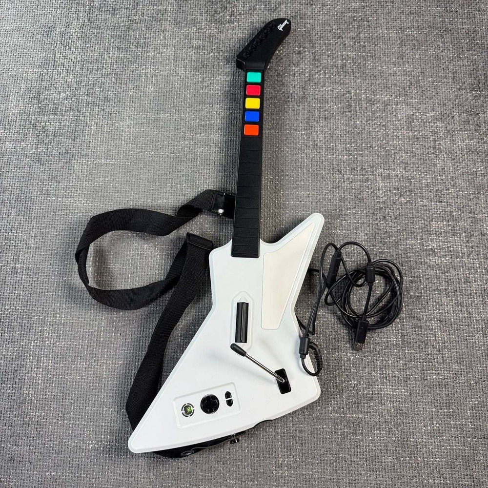 Gibson Guitar Hero X-Plorer Wired Controller Xbox 360 With adapter